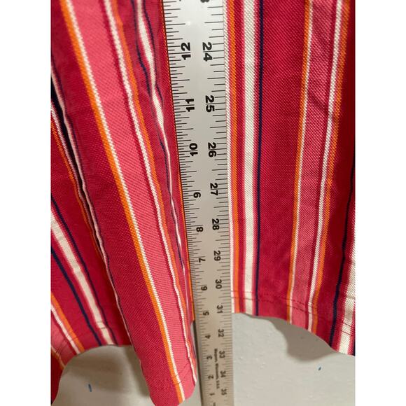 XL Tommy Hilfiger 100% Cotton Striped Red Blue Polo Men Shirt Short Sleeve - Picture 9 of 10